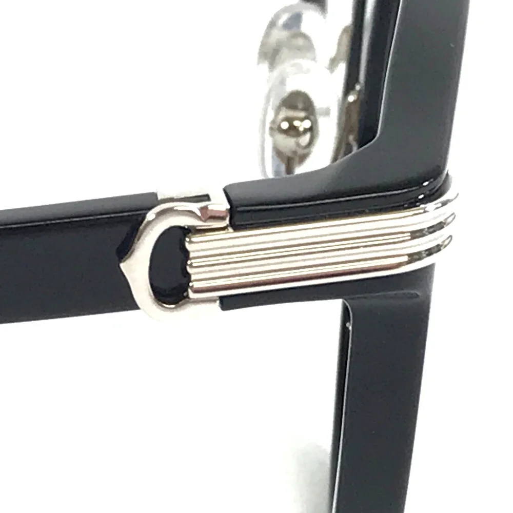 Cartier Eyeglasses Frames CT0312O 001 Black Silver Round Full Rim 50-22-145